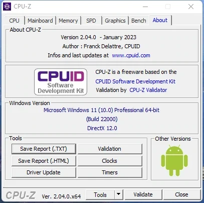 Полные данные о процессоре - CPU-Z 2.04.0 + Portable — изображение 1