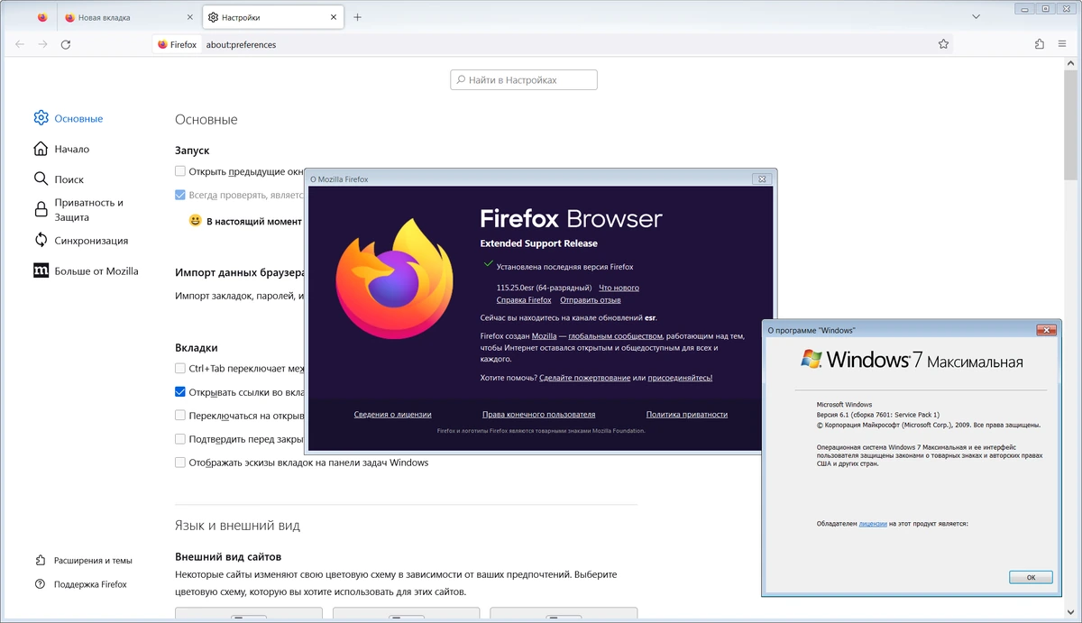 Firefox Browser ESR 115.25.0 — изображение 1