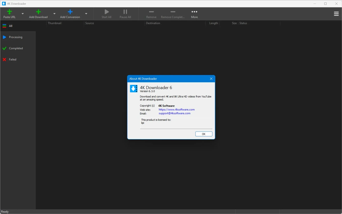 4K Downloader 6.3.0 — изображение 1