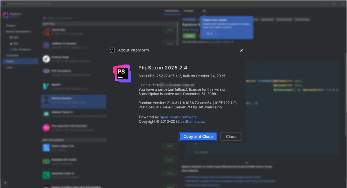 Приложение для разработки на PHP JetBrains PhpStorm 2025.2.4 (x64-arm64) by IDE`a — изображение 1