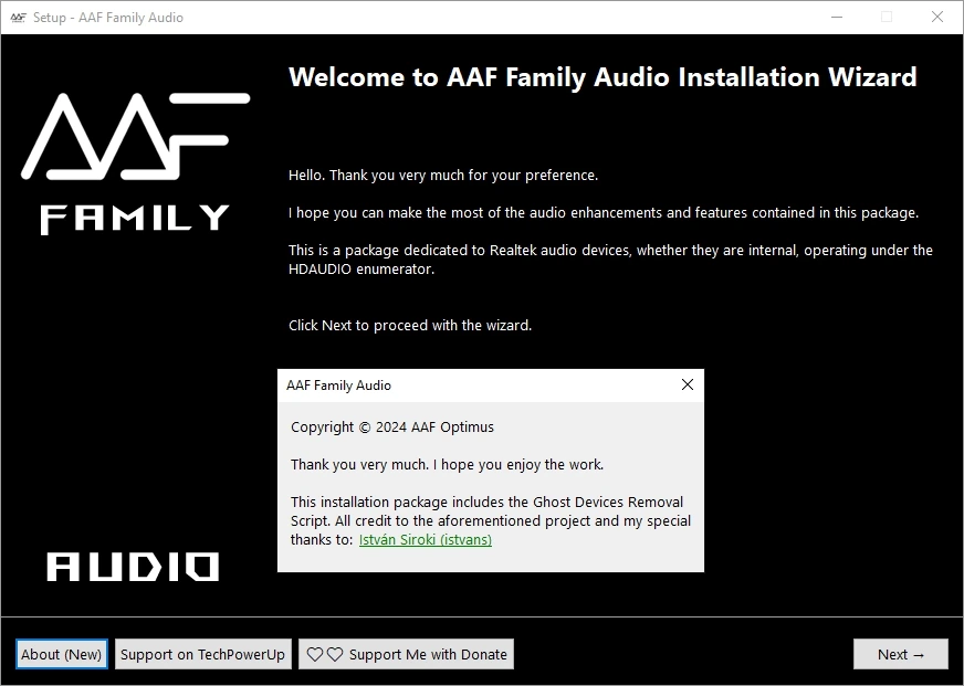 Драйвер для звука AAF Family DCH Audio Realtek 10.11.9761.1 Mod by AlanFinotty — изображение 1