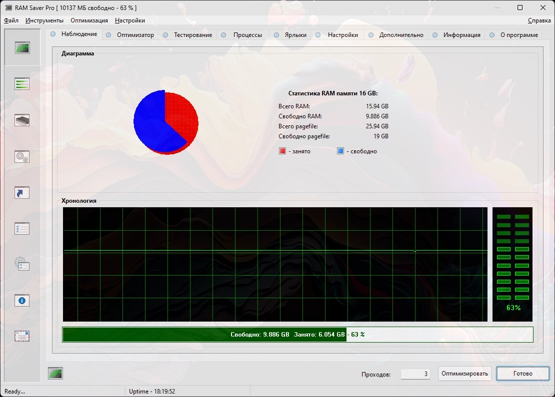 Программа для очистки ОЗУ RAM Saver Professional 24.12.1 by elchupacabra — изображение 1