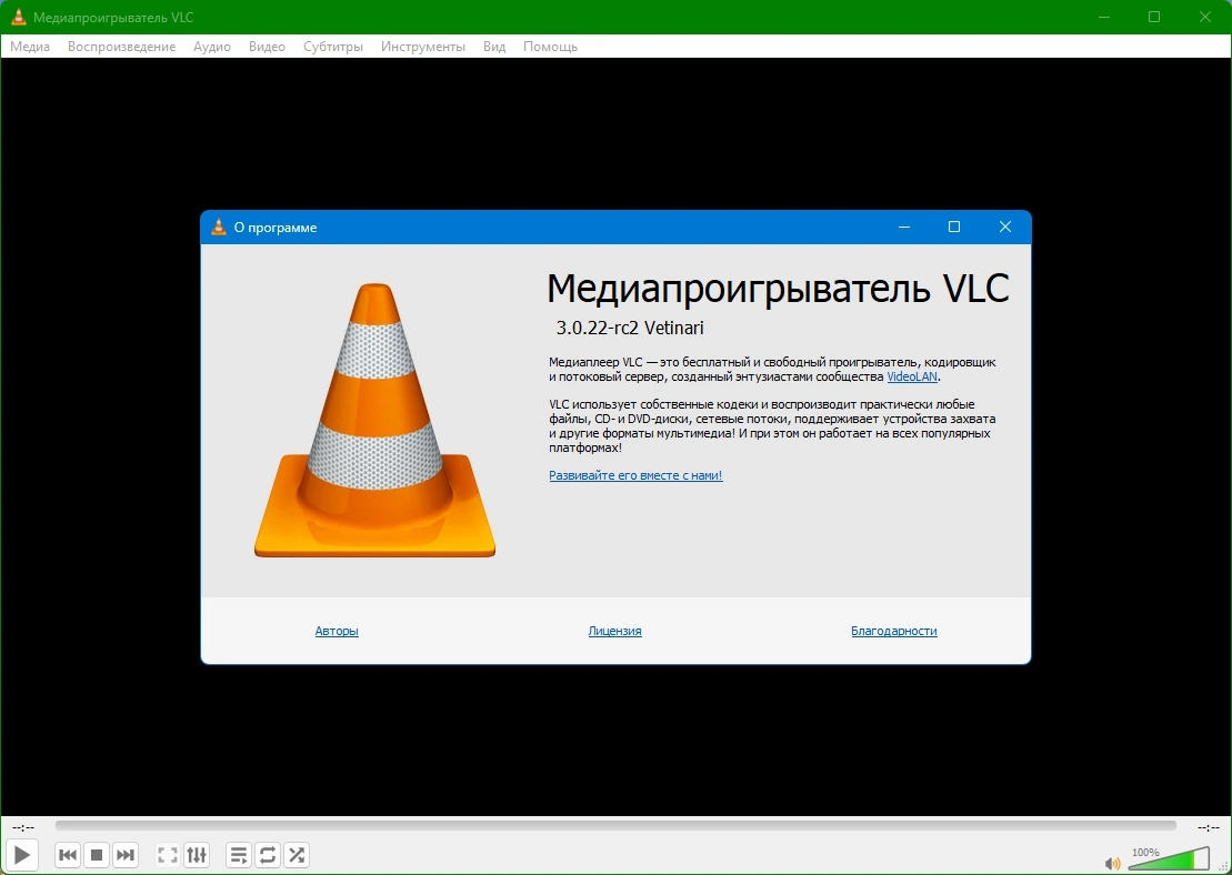 Проигрыватель потокового видео VLC Media Player 3.0.22 RC2 + Portable — изображение 1
