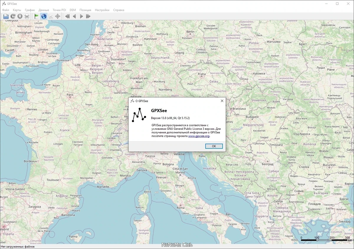 Просмотр файлов журнала GPS GPXSee 13.8 — изображение 1