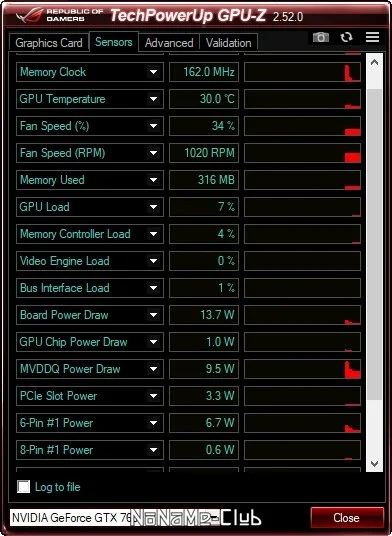 Просмотр характеристик видеокарты - GPU-Z 2.52.0 + ASUS_ROG Portable — изображение 1