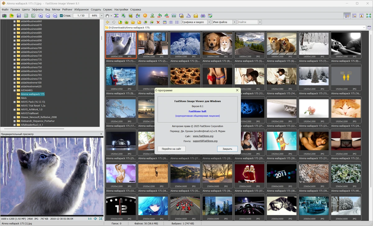 Просмотр и редактирование изображений FastStone Image Viewer 8.1 by elchupacabra — изображение 1