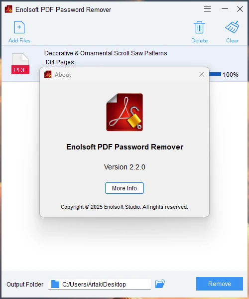 Просмотр защищенных PDF документов PDF Password Remover 2.2.0 — изображение 1