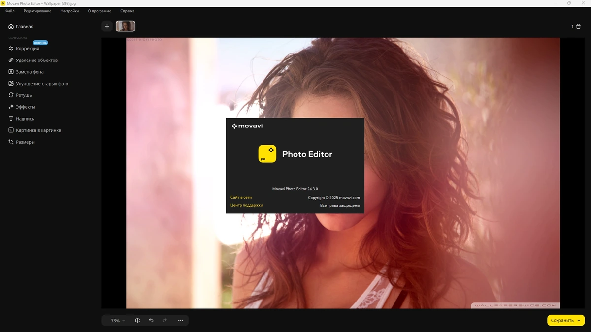 Простой фоторедактор Movavi Photo Editor 24.3.0 (x64) Portable by 7997 — изображение 1