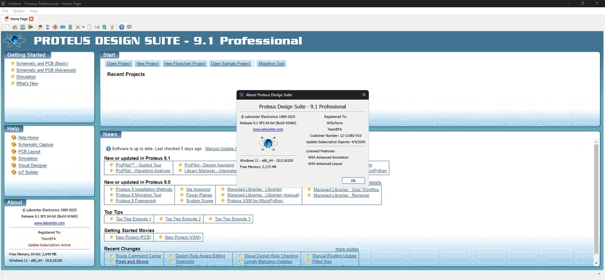 Proteus Professional 9.1 SP2 — изображение 1