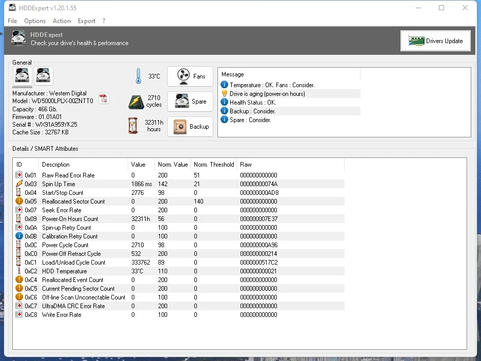 Проверка HDD HDDExpert + Portable 1.20.1.55 — изображение 1