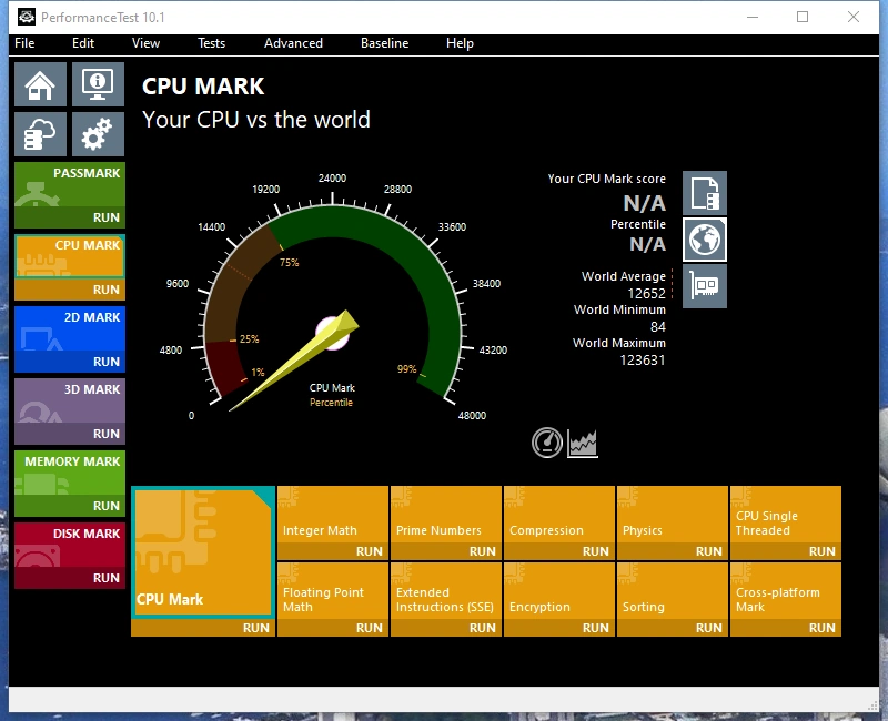 Проверка производительности компьютера - PassMark PerformanceTest 10.1 Build 1007 RePack (& Portable) by elchupacabra — изображение 1