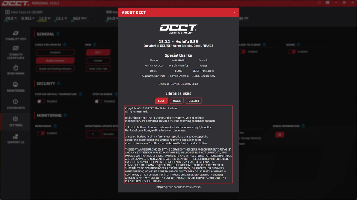 Проверка видеокарты OCCT 15.0.1 Portable — изображение 1