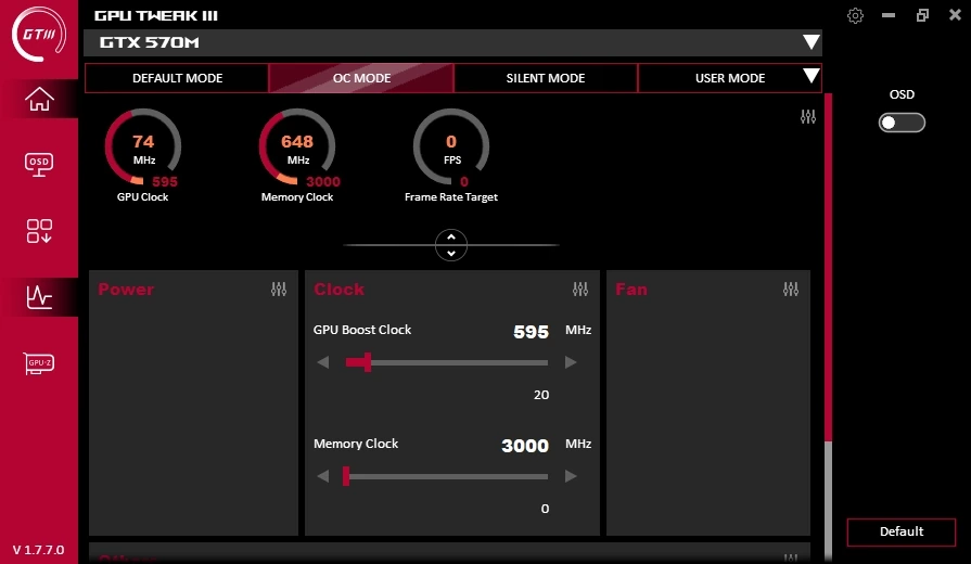ASUS GPU Tweak III 1.7.7.0 — изображение 1