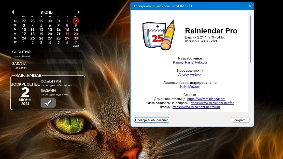 Rainlendar Pro 2.21.1 Build 178 — изображение 1