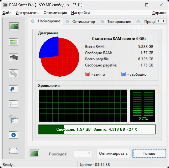 RAM Saver очистка оперативной памяти Professional 26.4.1 — изображение 1