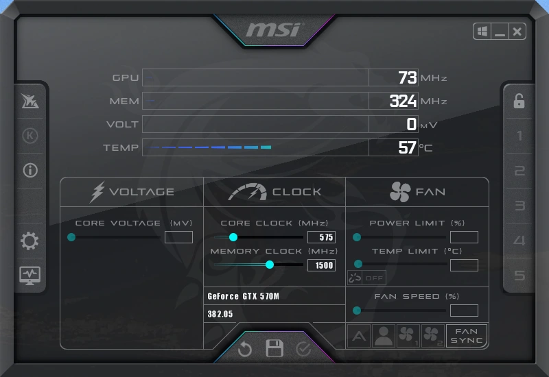 Разгон видеокарт - MSI Afterburner 4.6.4 Beta 4 — изображение 1