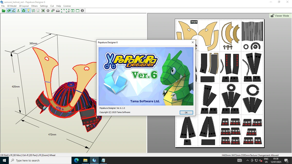 Разработка моделей из бумаги Pepakura Designer 6.1.0 — изображение 1