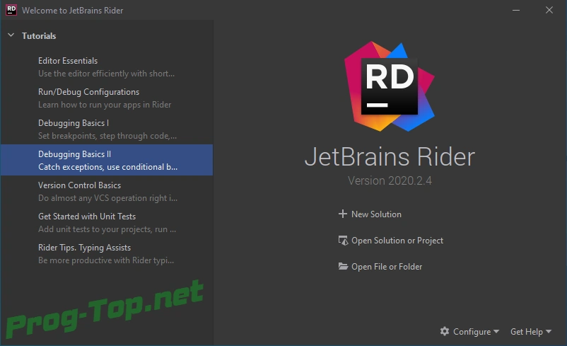 Разработка приложений - JetBrains Rider 2020.2.4 — изображение 1