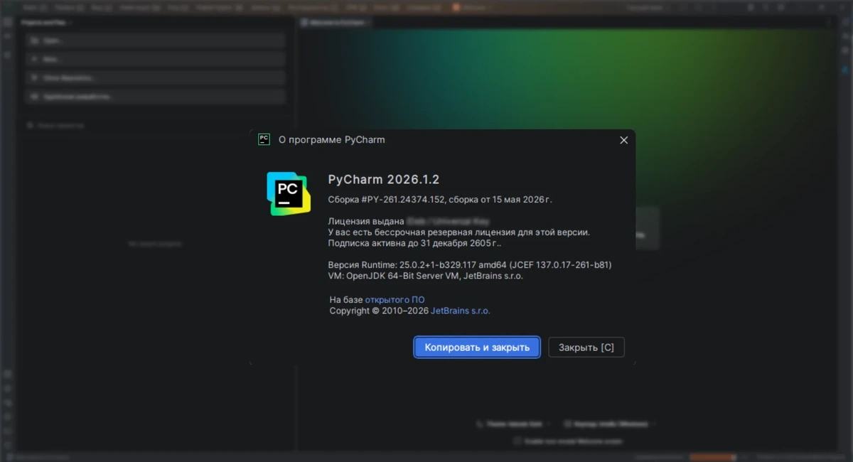 Редактор кода с подсветкой синтаксиса JetBrains PyCharm Professional 2026.1.2 by IDE`a — изображение 1