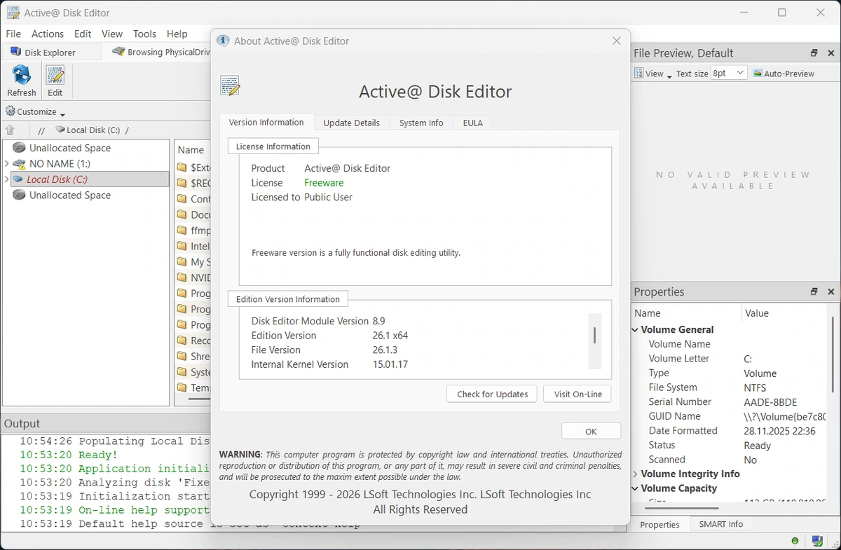 Редактор необработанных секторов Active@ Disk Editor 26.1.3 — изображение 1