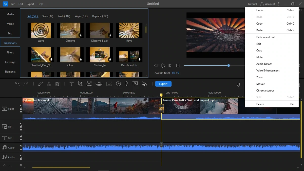 Редактор видео AceThinker Wind Cut 1.7.9.18 — изображение 1