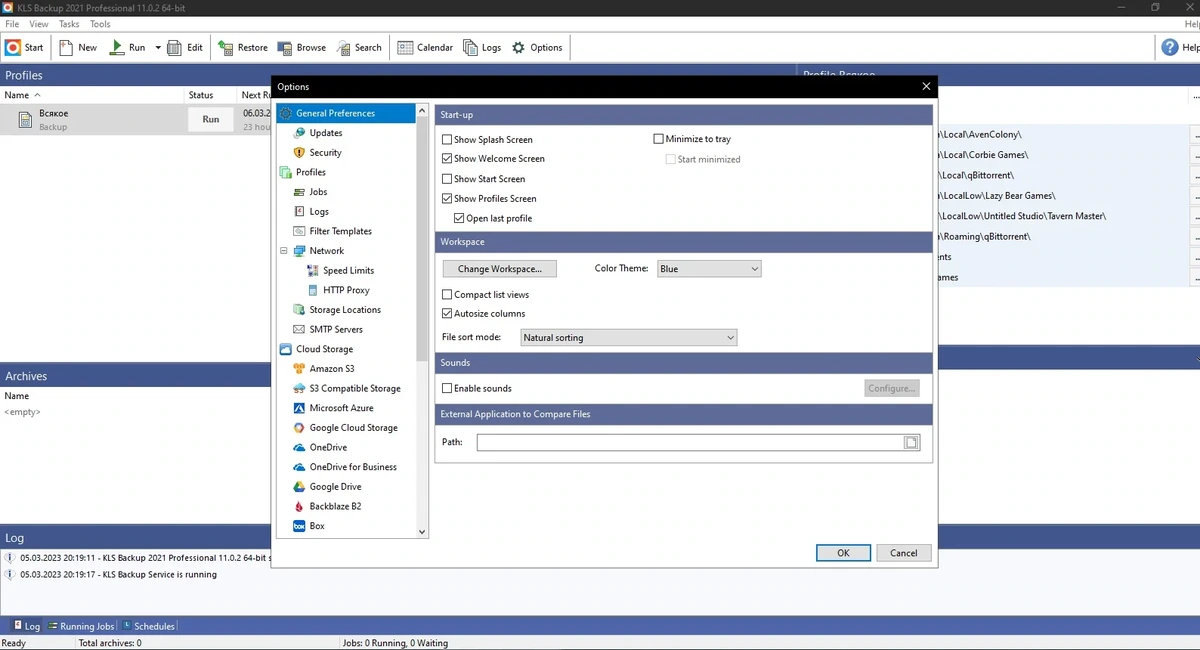 Резервное копирование - KLS Backup 2021 Professional 11.0.2.1 — изображение 1