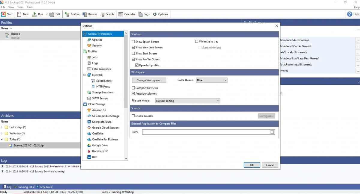 Резервное копирование - KLS Backup 2021 Professional 11.0.1.8 — изображение 1