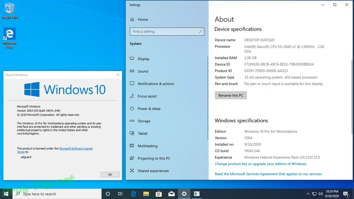 Русская сборка Windows 10, Version 2004 with Update [19041.546] AIO 64in2 by adguard (v20.09.30) — изображение 1