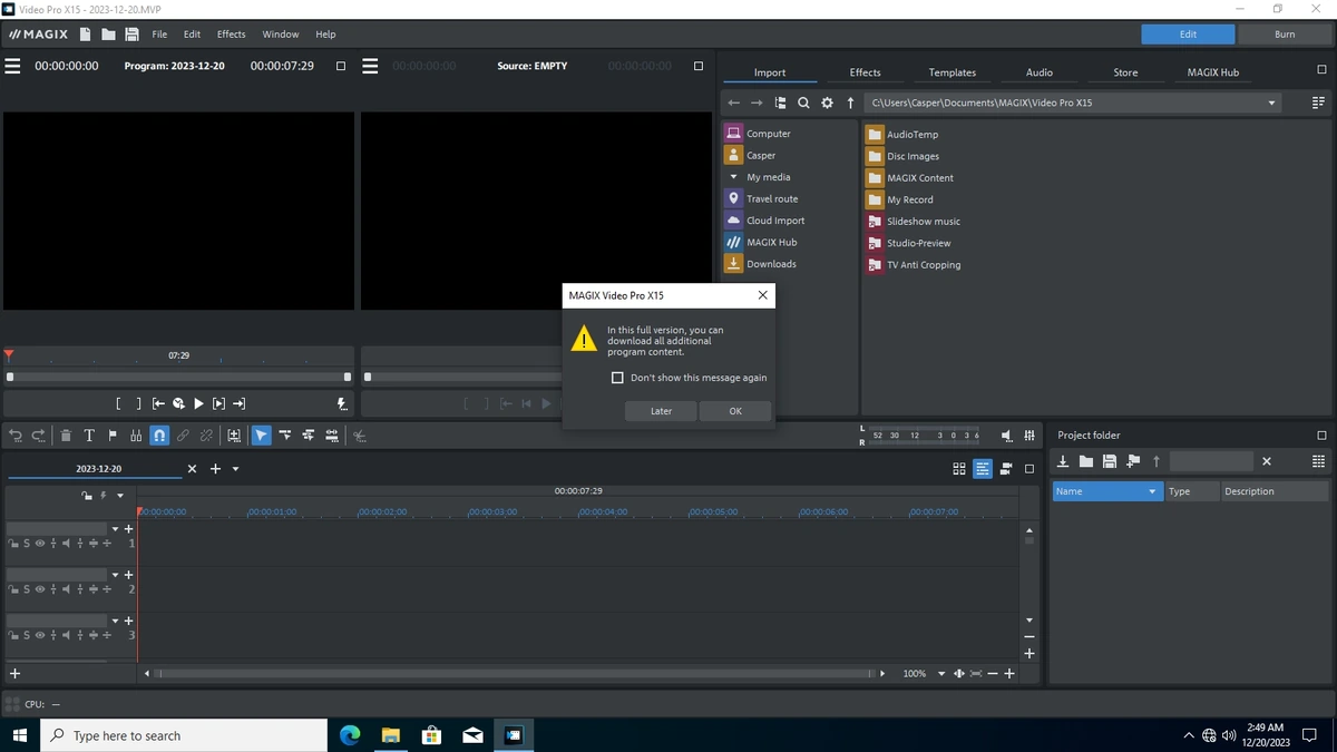 MAGIX Video Pro X15 21.0.1.205 (x64) — изображение 1