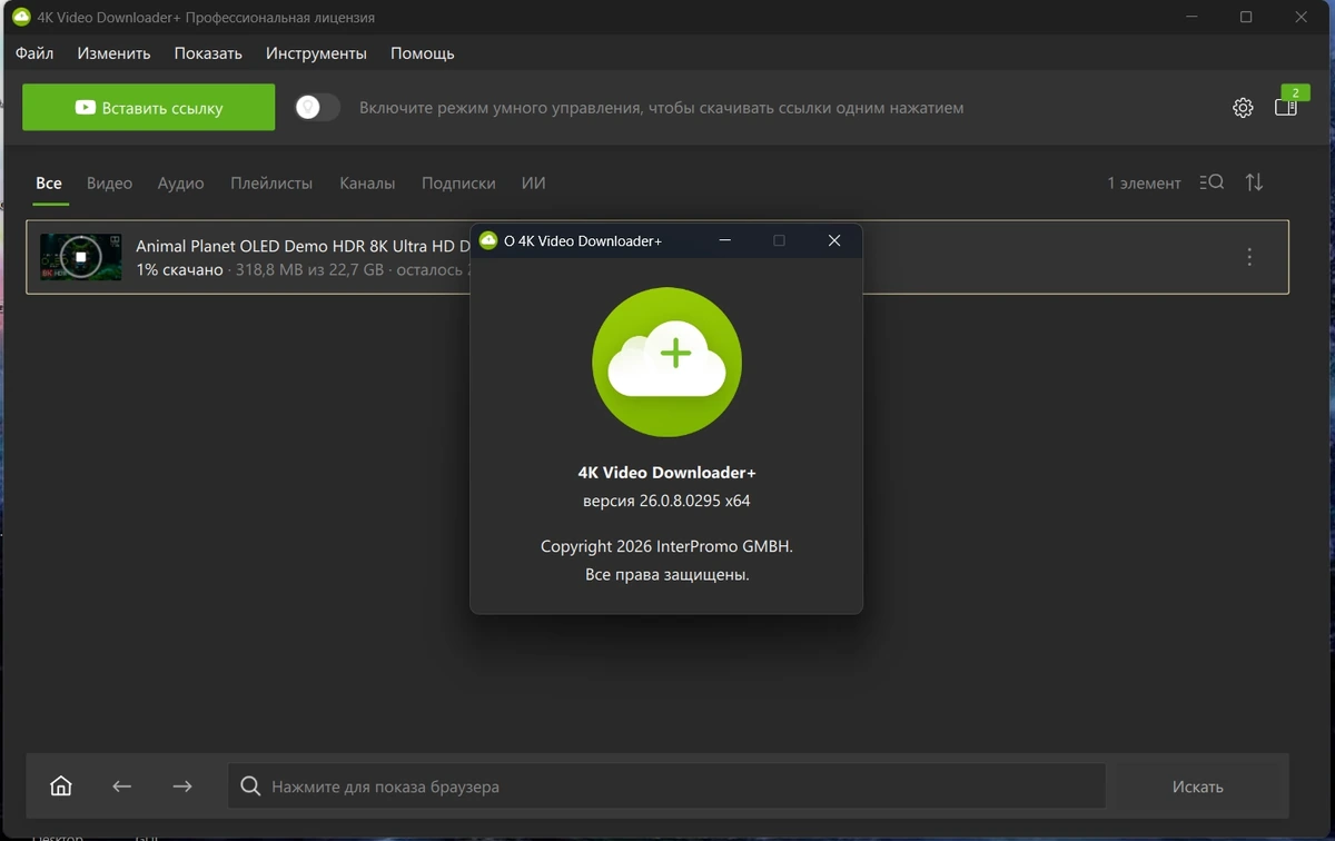 4K Video Downloader+ 26.0.8.0295 by TryRooM — изображение 1