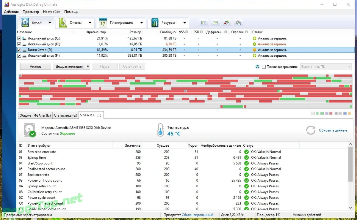 AusLogics Disk Defrag Ultimate оптимизация данных на жестких дисках 4.11.0.7 RePack (& Portable) by KpoJIuK — изображение 1