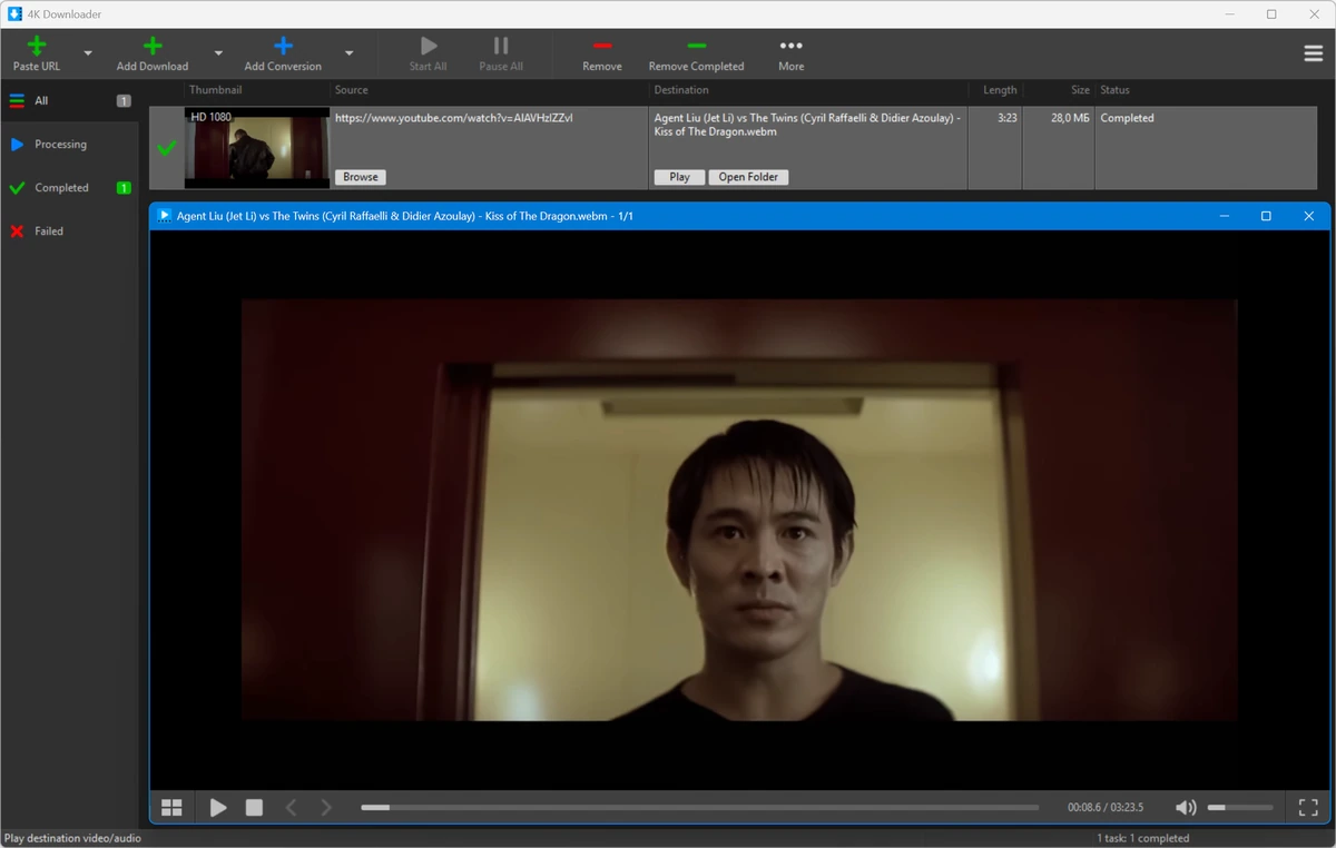Скачивание видео 4K Downloader 6.5.1 — изображение 1