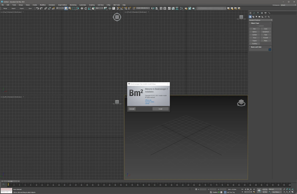 Скрипт для 3ds max Bookmanager modelplusmodel 2.4 — изображение 1