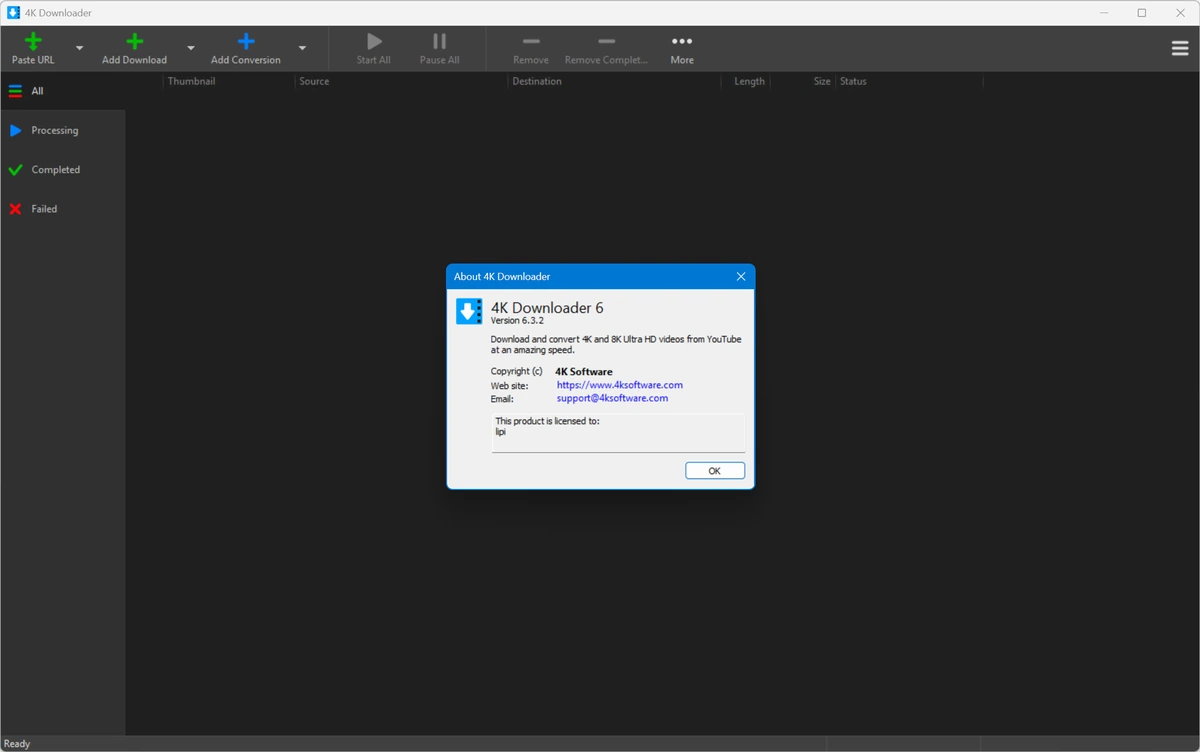 4K Downloader 6.3.2 — изображение 1