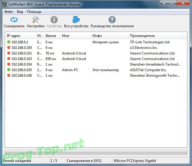 SoftPerfect WiFi Guard надежность и безопасность сети 2.1.2 DC 15.05.2020 + Portable — изображение 1