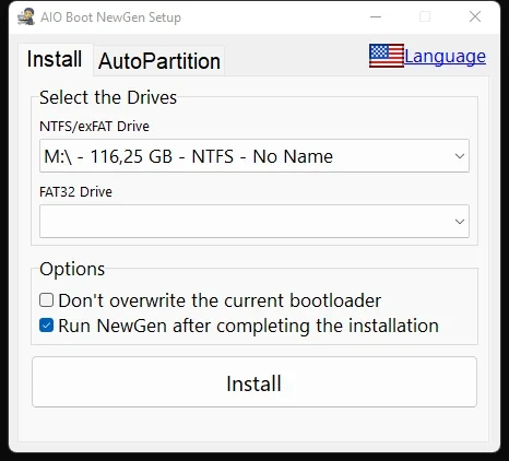 Создание мультизагрузочной флешки AIO Boot NewGen 23.4.11.0 Portable — изображение 1