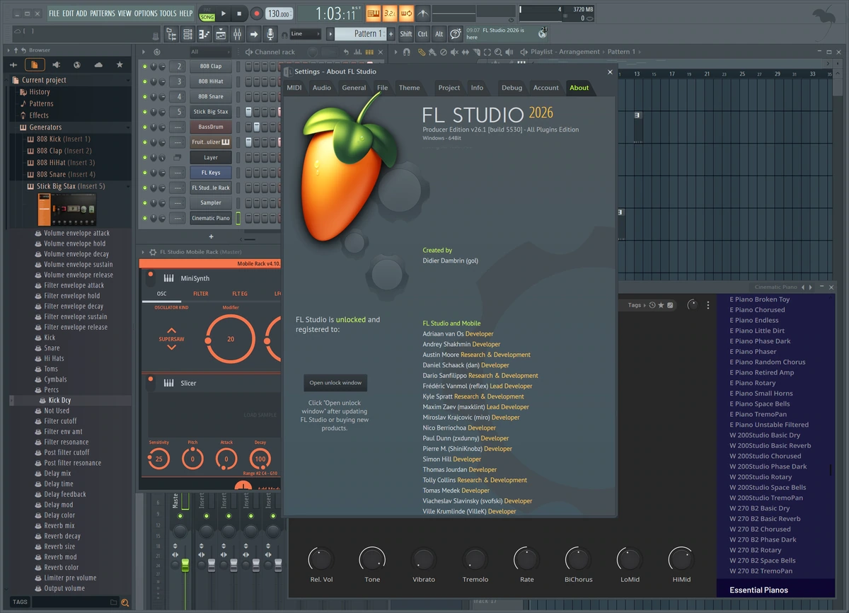 Создание музыкальных треков FL Studio Producer Edition 26.1.0.5530 All Plugins Edition & FLEX Pack by 7997 — изображение 1