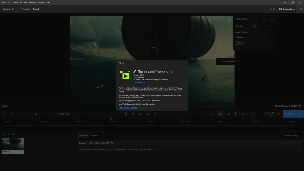 Редактор видео Topaz Video AI 5.3.5 — изображение 1