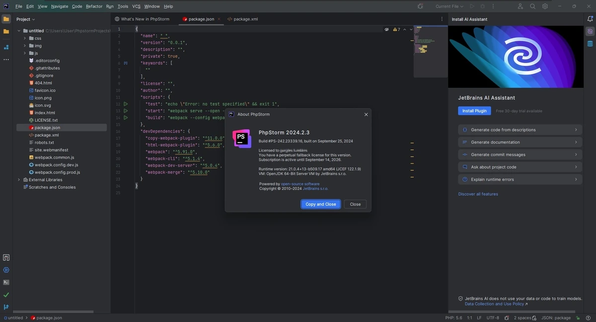 Среда PHP разработки JetBrains PhpStorm 2024.2.3 Repack by Sitego — изображение 1