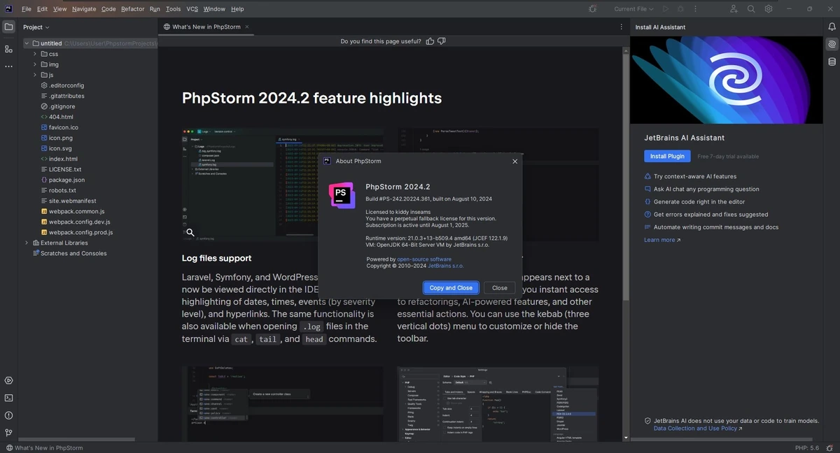 Среда разработки на PHP - JetBrains PhpStorm 2024.2 Repack by Sitego — изображение 1