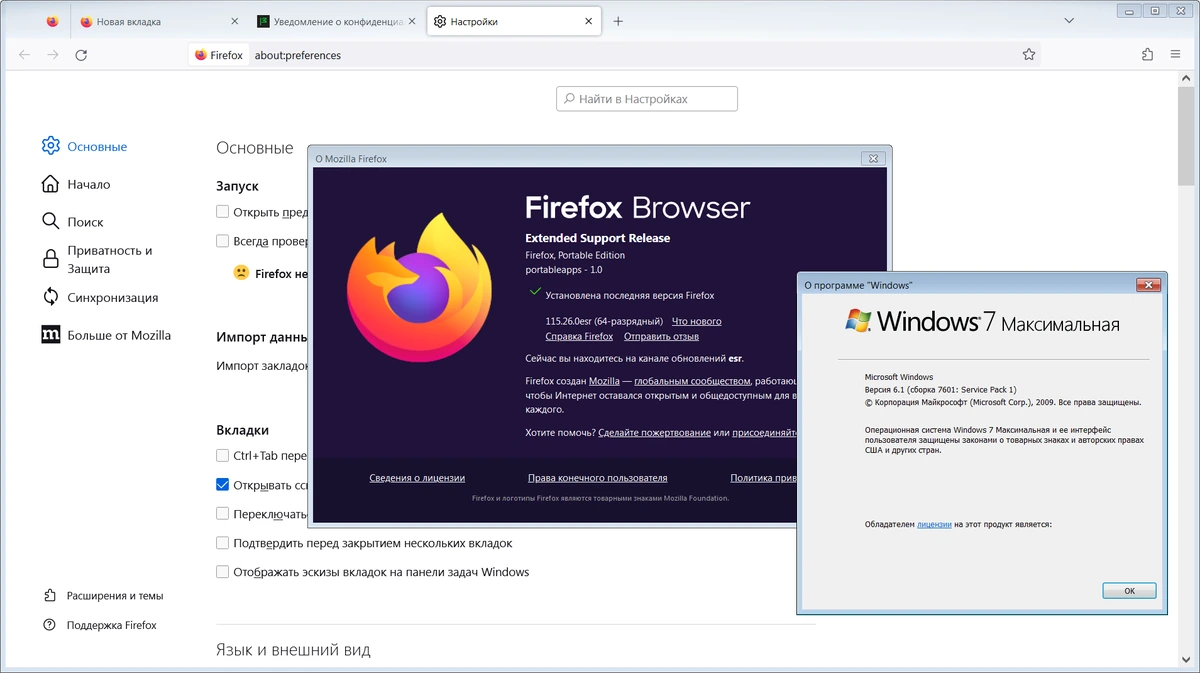 Стабильный браузер Firefox Browser ESR 115.26.0 by PortableApps — изображение 1