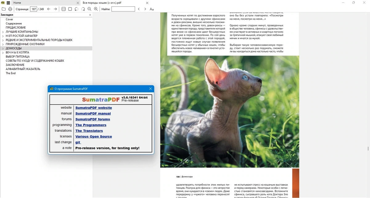 Sumatra PDF 3.6.16341 Prerelease + Portable — изображение 1