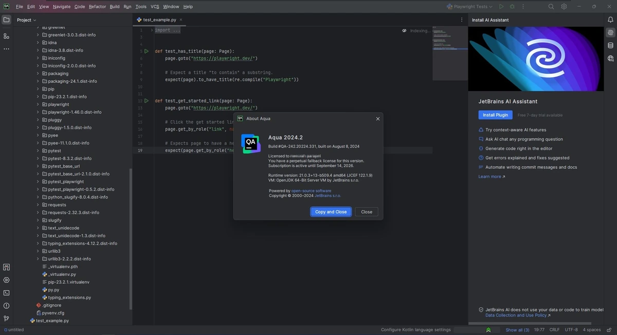 Автоматизация тестирования JetBrains Aqua 2024.2 Repack by Sitego — изображение 1