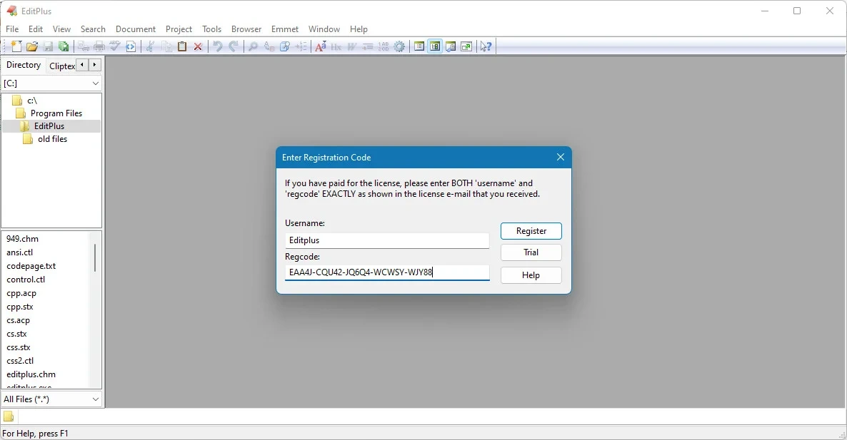 Текстовый редактор для Windows - EditPlus 5.7.0 build 4352 + EditPlus 5.7.0 patch 4535 — изображение 1