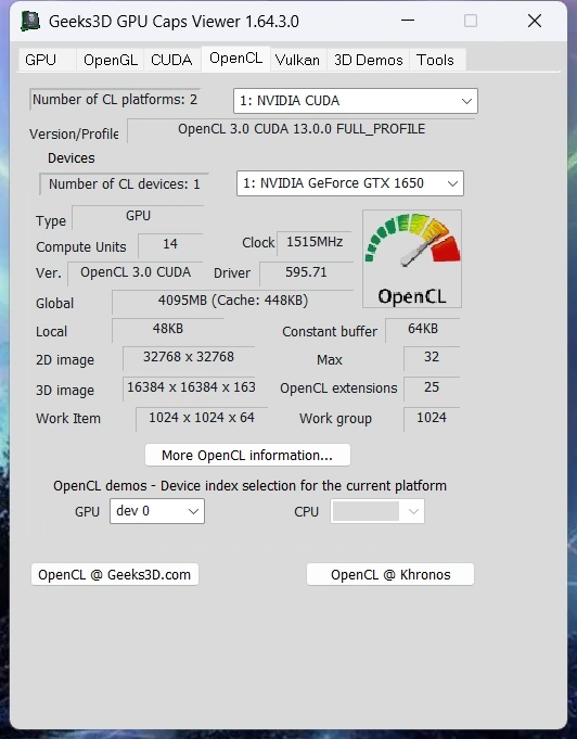 GPU Caps Viewer 1.64.3.0 Portable — изображение 1