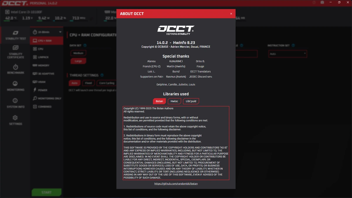 Обнаружение ошибок GPU OCCT 14.0.2 Portable — изображение 1