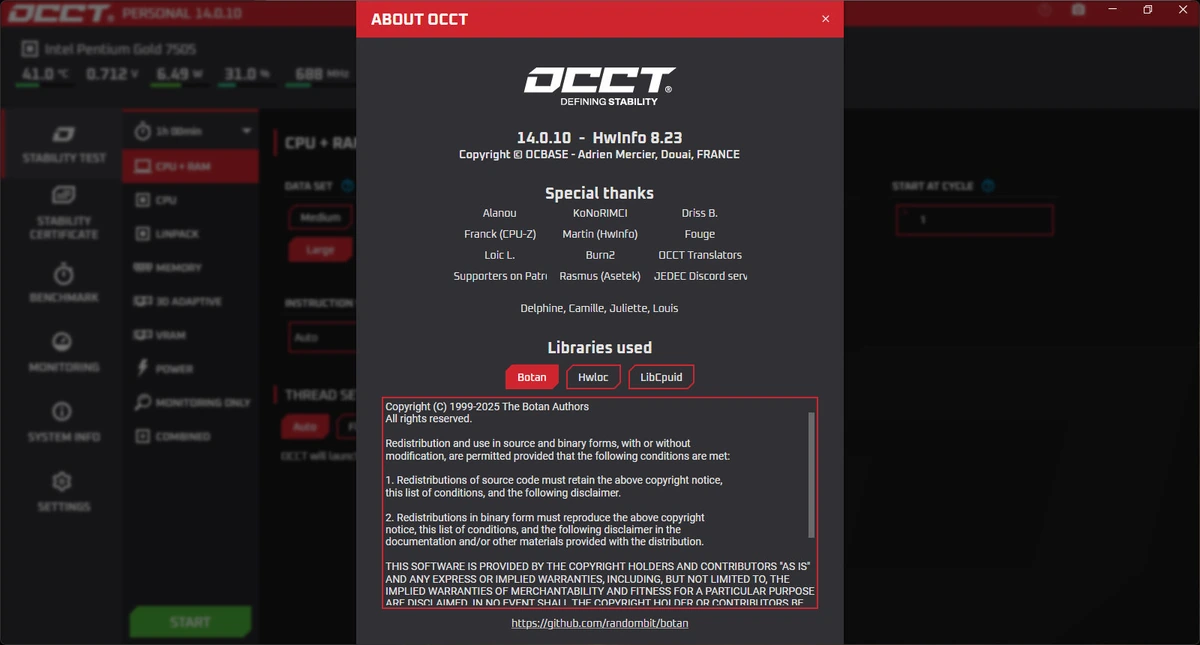Тестирование видеокарты OCCT 14.0.10 Portable — изображение 1