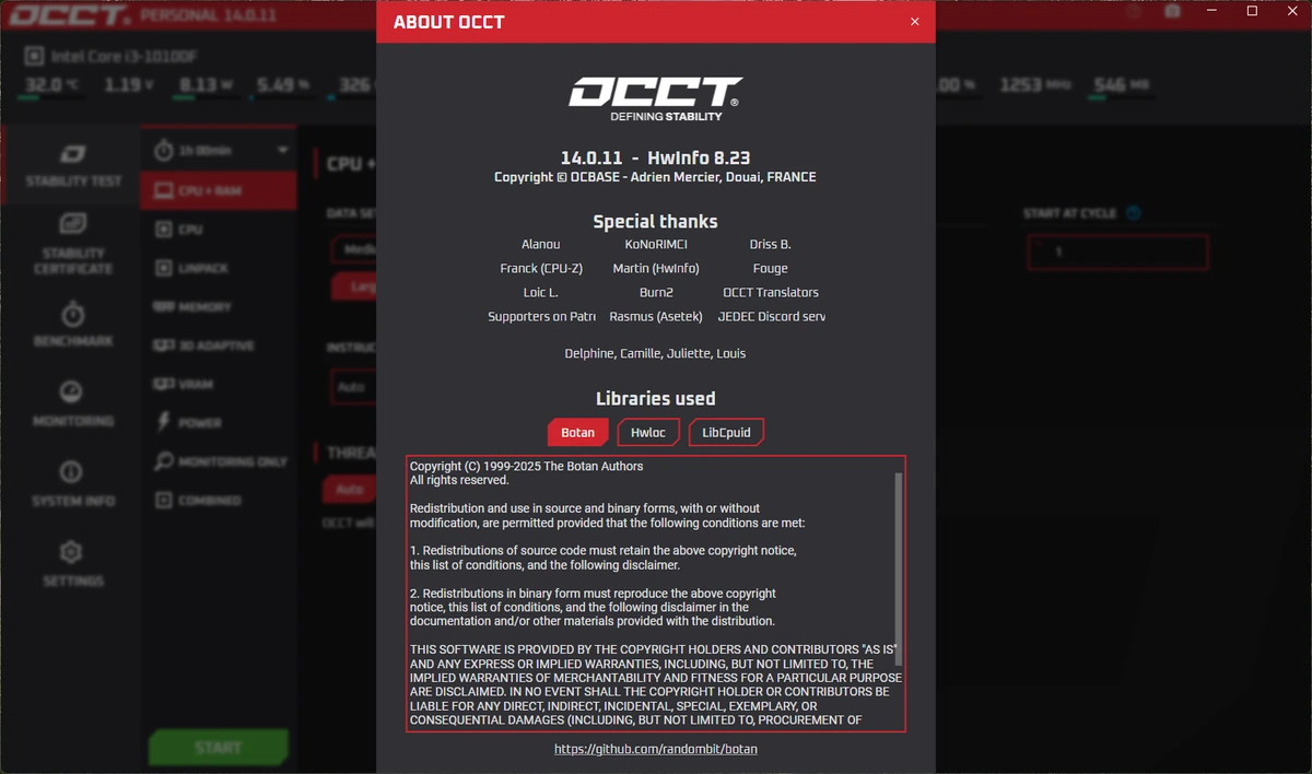 Тесты для компьютера OCCT 14.0.11 Portable — изображение 1