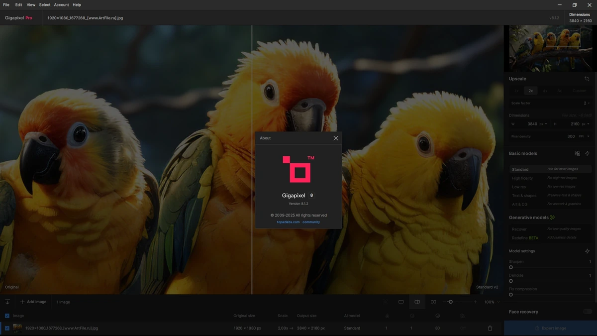 Редактор изображений Topaz Gigapixel AI 8.1.2 RePack by KpoJIuK — изображение 1