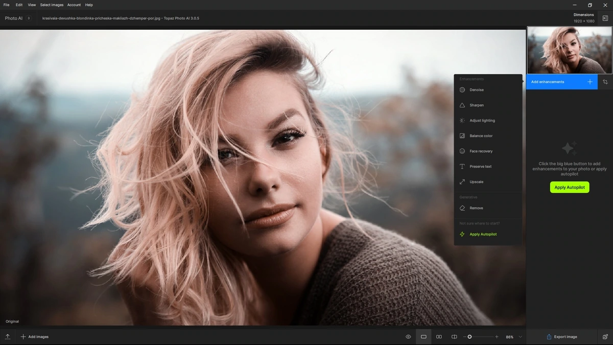 Topaz Photo AI 3.0.5 — изображение 1